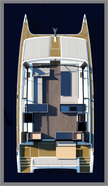 Main deck plan of the CAT 12.0 Cruise